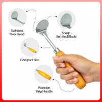 Coconut Hand Scraper Stainless Steel with Tamarind Wood Handle | Matte Finish Kitchen and Coconut Cleaning Scraper | Heavy Duty Multipurpose Hand Scraper