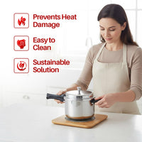 Bamboo Wood Heat Pad or Hot Pot Stand | Square Trivet with Steel Mesh | Heat Resistant Table Protector for Hot Utensils