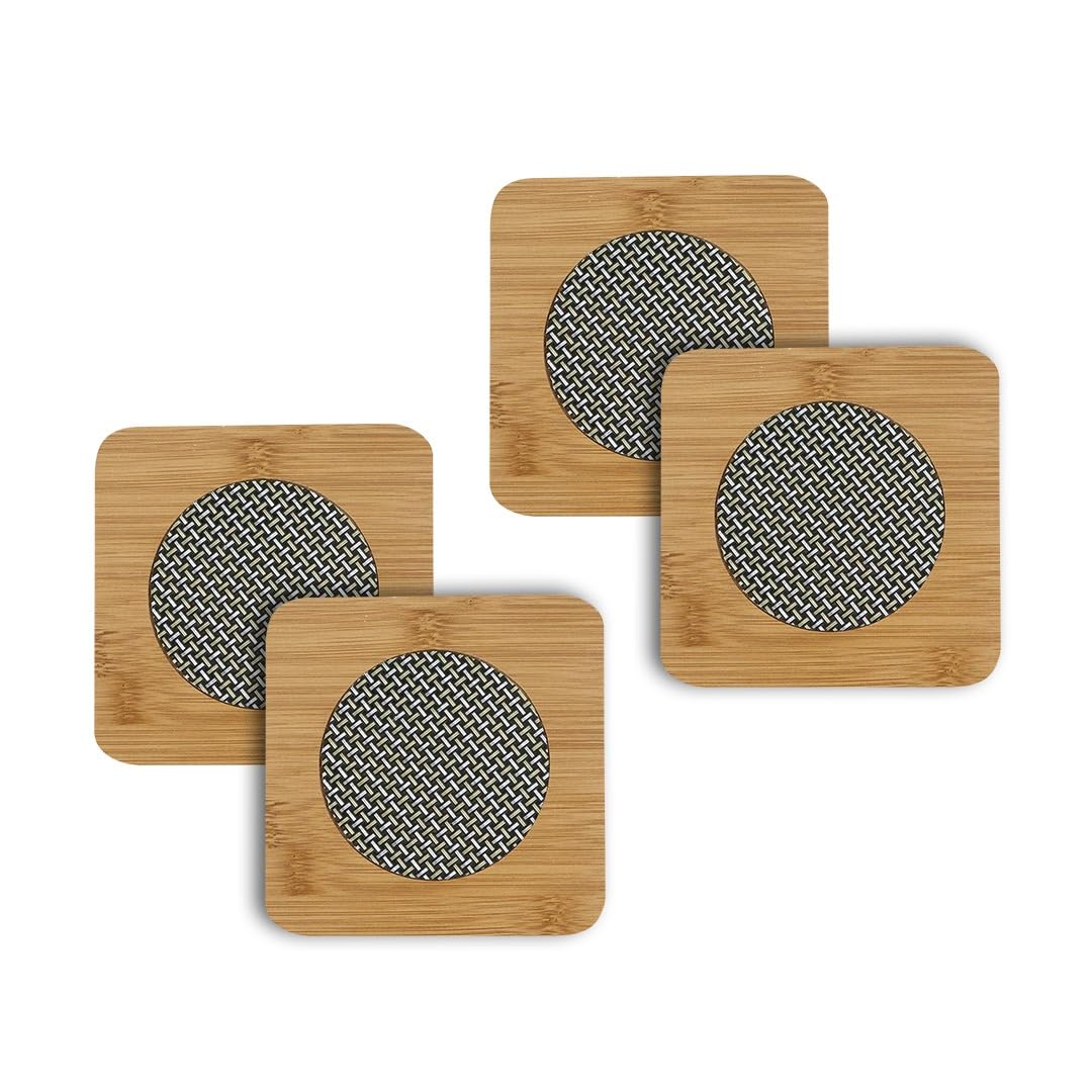 Bamboo Wood Heat Pad or Hot Pot Stand | Square Trivet with Steel Mesh | Heat Resistant Table Protector for Hot Utensils