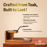 Premium Coconut Graters for Kitchen | Teak Wood Manual Table Top Grater | Chirava Thengai Thuruvi with Stainless Steel Blade | Handheld Coconut Scraper for Kitchen & Home | Cherava Shredder