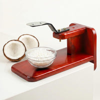Coconut Graters for Kitchen | Manual Coconut Scraper with Iron Blade | Iron Blade (Chirava Thengai Thuruvi) | Handheld Coconut Scraper for Kitchen & Home | Wooden Base Cherava Shredder